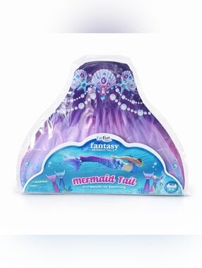 🧜‍♀️ Fantasy Mermaid Tail w/ Monofin- Youth S/M- Purple Pink